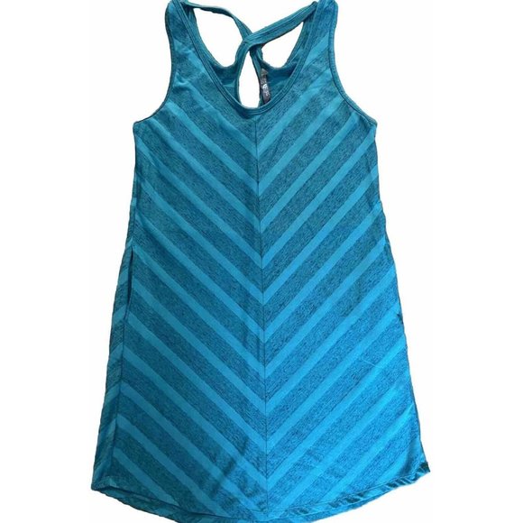 The North Face Women's Striped Green Sleeveless Pullover Tank Dress Size Medium - Picture 1 of 4